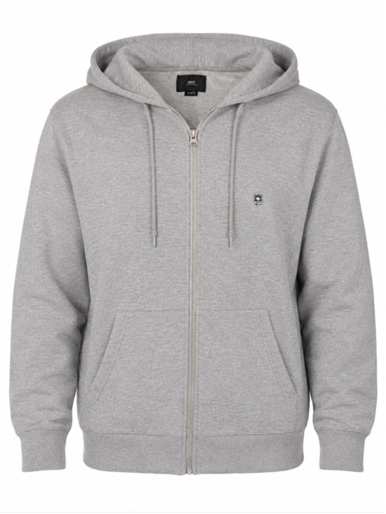 Obey Other - OBEY Worldwide Icon Logo Full Zip French Terry Hoodie Gray Men’s Large